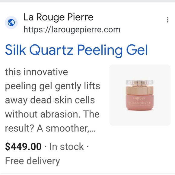 NIB-Silk Peeling Gel-La Rouge Pierre Quartz Collection - Picture 6 of 7